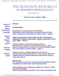 Information Research: an international electronic journal ...