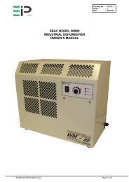 ebac model wm80 industrial dehumidifier owner's manual