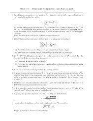 Math 577 â Homework Assignment 1, due Sept.14, 2006