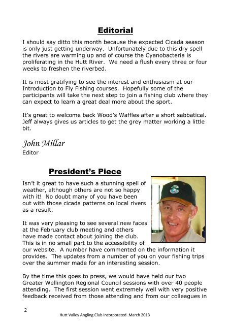 HVAV Newsletter March 2013 - Christchurch Fishing and Casting Club