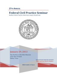27th Annual Federal Civil Practice Seminar - US District Court ...