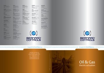 Oil & Gas Catalogue (PDF - 9.6MB) - Bernard Controls