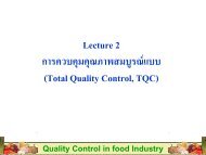 Quality Control in food Industry