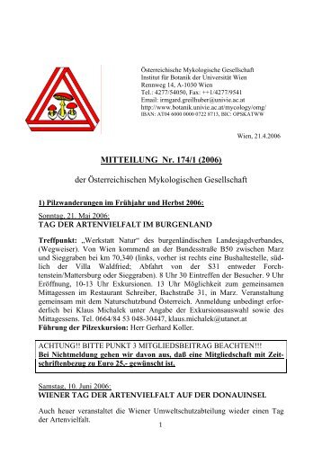MITTEILUNG Nr. 174/1 - Österreichische Mykologische Gesellschaft ...