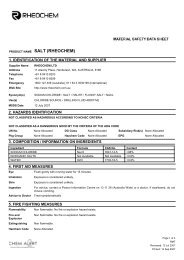 MSDS - Salt (Rheochem) - Santos