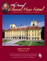 Classical Music Festival - University of Oklahoma