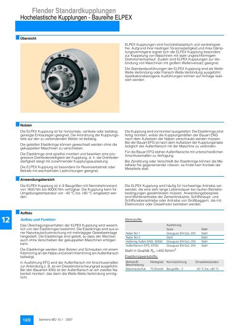 Flender Standardkupplungen - Industria de Siemens