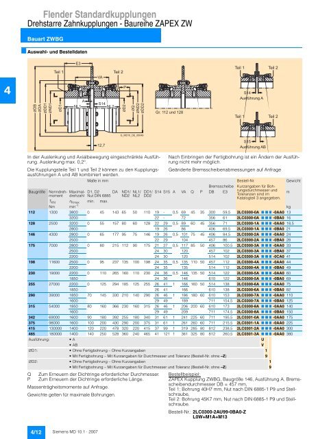 Flender Standardkupplungen - Industria de Siemens