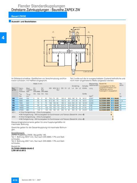 Flender Standardkupplungen - Industria de Siemens