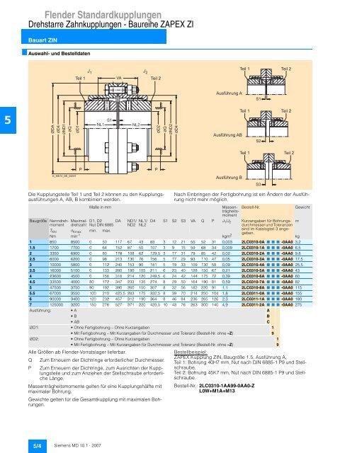 Flender Standardkupplungen - Industria de Siemens