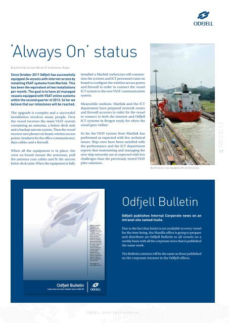 Odfjell Quarterly October 2012