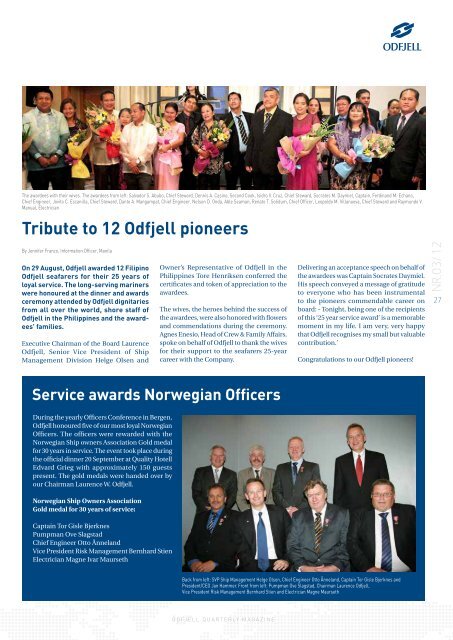 Odfjell Quarterly October 2012