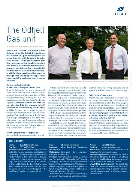 Odfjell Quarterly October 2012