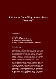 Sind wir auf dem Weg zu einer Share Economy? Gliederung