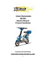 XB-562 Electric Bicycle Product Handbook - X-Treme