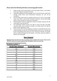 New Zealand Grading system 1 Grade New Zealand Grade ... - BWL