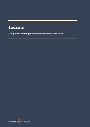 Vedligeholdelsesuddannelse 2011 - Beredskabsstyrelsen