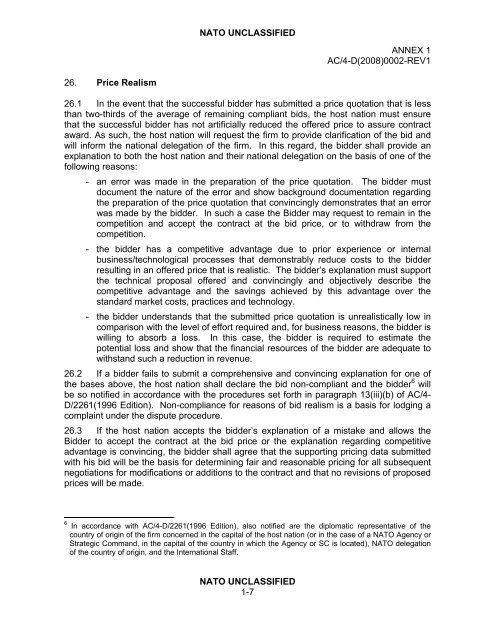 NATO UNCLASSIFIED 27 April 2009 DOCUMENT AC/4-D(2008 ...