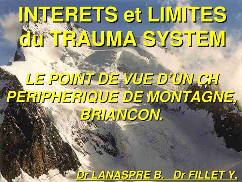 Trauma system BrianÃ§on - Secours-montagne.fr