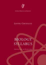 BIOLOGY SYLLABUS - Department of Education and Skills