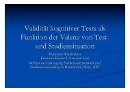 ValiditÃ¤t kognitiver Tests als Funktion der Valenz von Test- und ...