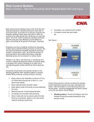 Tips For Preventing Work Related Back Pain and Injury - CNA