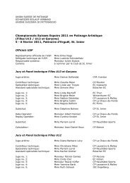 Championnats Suisses Espoirs 2011 en Patinage Artistique (Filles ...