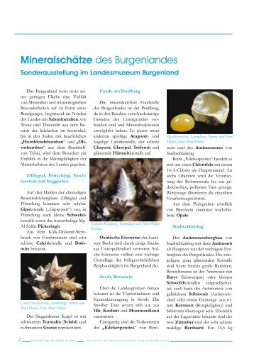 Mineralschätze des Burgenlandes - Burgenländisches ...