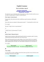 Direct and Indirect Speech - ESL Teachers Board