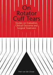 On Rotator Cuff Tears - Medisch Centrum Haaglanden