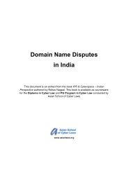 Domain Name Disputes in India - Department of Information ...