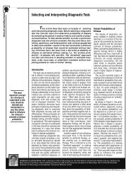 Selecting and Interpreting Diagnostic Tests - The Permanente Journal