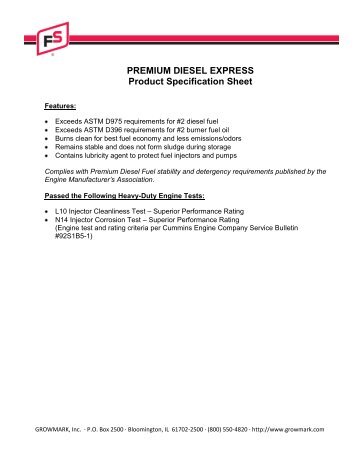 Premium Diesel Express Spec Sheet.pdf - GoFurtherWithFS