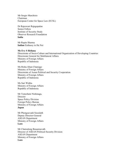 Annex 2 - List of Participants.pdf - ASEAN Regional Forum