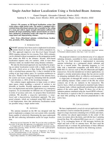 Single-Anchor Indoor Localization Using a ... - ResearchGate