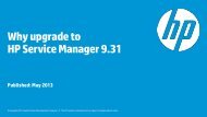 Why upgrade to HP Service Manager 9.31 (.PDF)