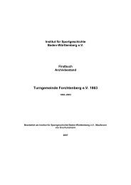 Turngemeinde Forchtenberg e.V. 1863 - Institut für Sportgeschichte ...