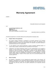 Warranty Agreement - Kostal