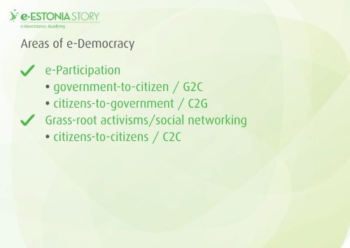 e-Participation Enabler of democratic governance