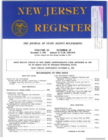 Number 23, Pages 3549-3678 - Law Library - The New Jersey State ...