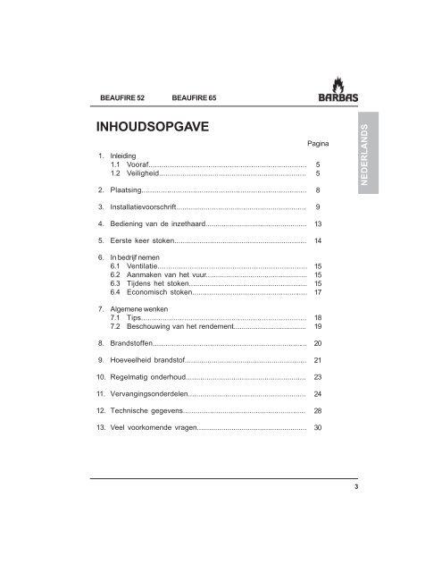 Gebruiksaanwijzing Barbas Beaufire 52 - 65 - UwKachel