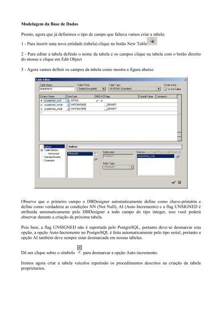 Modelagem de Base de Dados PostgreSQL com ... - INF-Unioeste