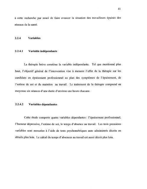 ThÃ©rapie brÃ¨ve auprÃ¨s de travailleurs du RÃ©seau de la SantÃ© et des ...