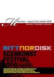 Slutrapport Mittnordiska kulturdagarna 2008