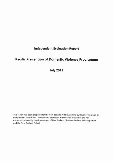 PPDVP Evaluation Report - Pacific Prevention of Domestic Violence ...