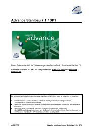Advance Stahlbau 7.1 / SP1 - GRAITEC Info
