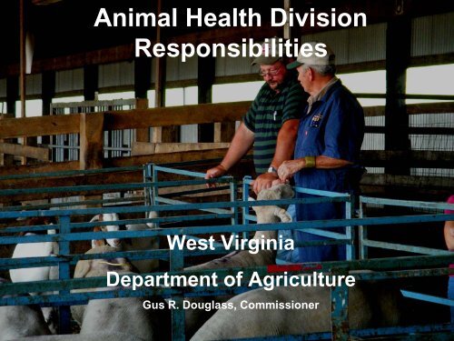 Animal Health Division Responsibilities - West Virginia Department ...