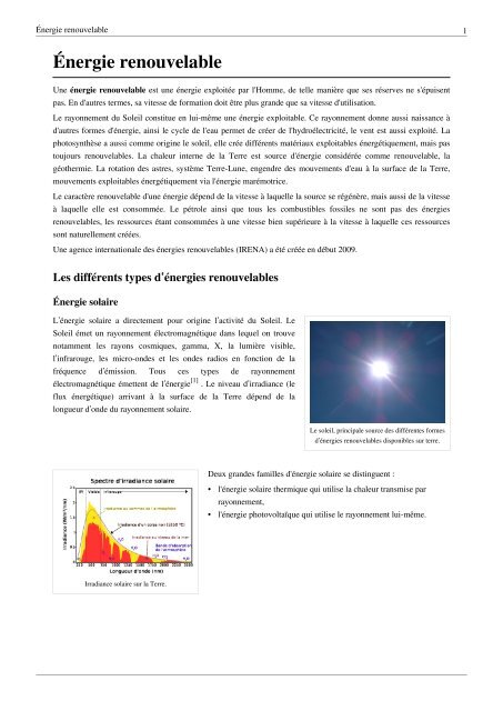 Énergie renouvelable - Patrick MONASSIER - Free