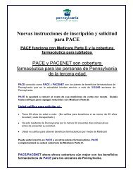 Nuevas instrucciones de inscripción y solicitud para ... - Pace/Pacenet