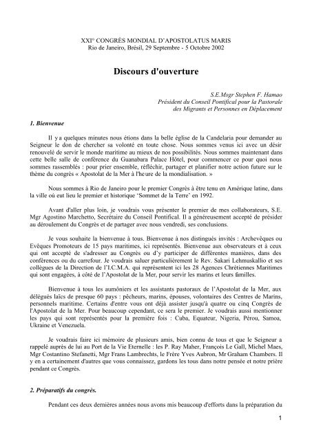 discours douverture
